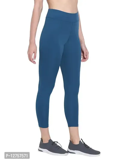 Popster Blue Solid 4 Way Lycra Skinny Womens Yoga Pants-thumb3