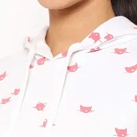 Popster Printed Cotton Hoody Regular Fit Long Sleeve Womens Sweatshirt-thumb4
