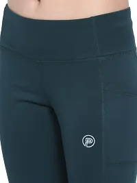 Popster Green Solid 4 Way Lycra Skinny Womens Yoga Pants-thumb4