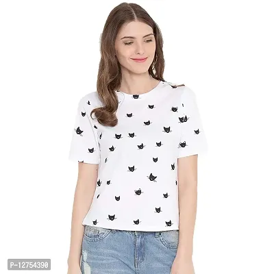 Popster Women's T-Shirt (POP0118181-XL_Off White_X-Large)