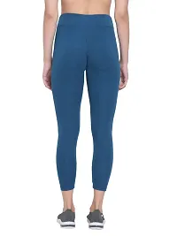 Popster Blue Solid 4 Way Lycra Skinny Womens Yoga Pants-thumb3