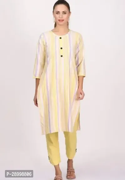 Fancy Designer Khadi Cotton Kurti Pant Set for Women-thumb0