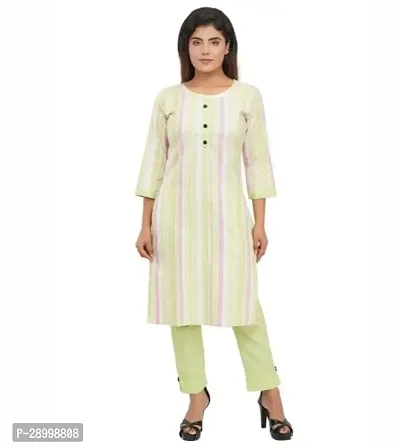 Fancy Designer Khadi Cotton Kurti Pant Set for Women-thumb0