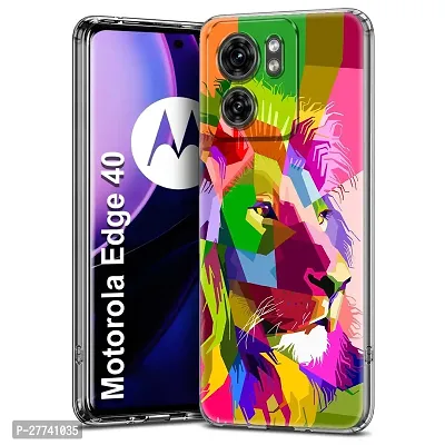 Memia Back Cover for Motorola Edge 40 Designer | Printed|Transparent |Flexible| Silicon