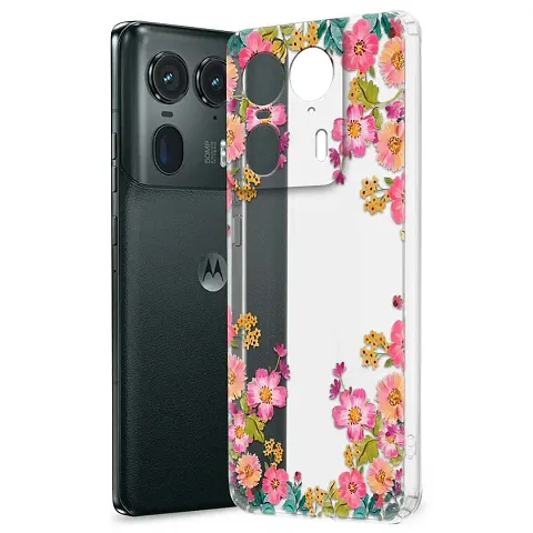 Memia Transparent Designer Printed Soft Back Cover for Motorola Edge 50 Ultra 5G /Designer Back Cover for Motorola Edge 50 Ultra 5G