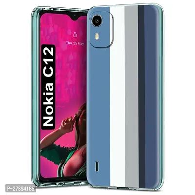 Memia Transparent Designer Printed Soft Back Cover for Nokia C12 /Designer Back Cover for Nokia C12