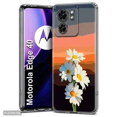 Memia Back Cover for Motorola Edge 40 Designer | Printed|Transparent |Flexible| Silicon-thumb0