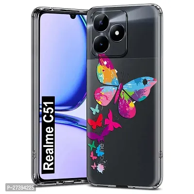 Memia Compatible For Realme C51 Printed Back Cover with Full Proof Protection, Designer Look Back Cover for Realme C51