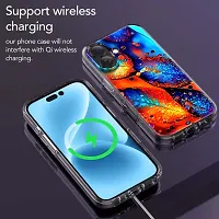 Memia Shock Proof Protective Soft Transparent Printed Back Case Cover for Apple iPhone 16-thumb1