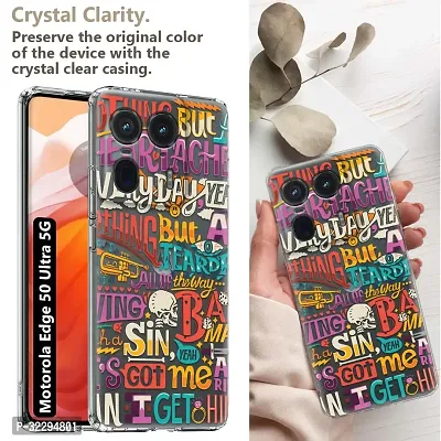 Memia Shockproof Printed Back Cover Case for Motorola Edge 50 Ultra 5G (Transparent)-thumb2