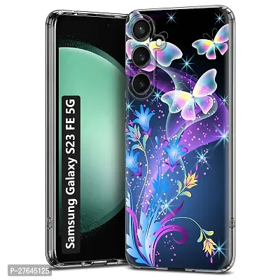 Memia Back Cover for Samsung Galaxy S23 FE 5G Designer | Printed|Transparent |Flexible| Silicon