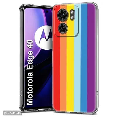 Memia Transparent Designer Printed Soft Back Cover for Motorola Edge 40 /Designer Back Cover for Motorola Edge 40-thumb0