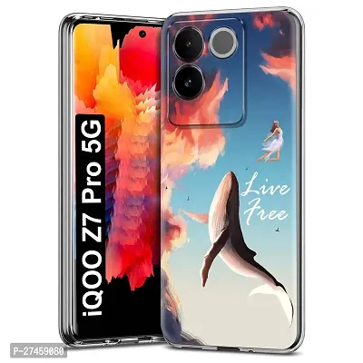 Memia Silicone Designer Printed Back Case Cover for iQOO Z7 Pro 5G