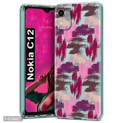 Memia Soft Silicone Designer Printed Full Protection Printed Back Case Cover for Nokia C12-thumb0