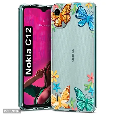 Memia Designer Printed Soft Silicone Mobile Case Back Cover For Nokia C12