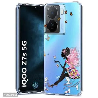 Memia Printed Soft Back Cover Case for iQOO Z7S 5G /Designer Transparent Back Cover for iQOO Z7S 5G