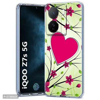 Memia Printed Soft Back Cover Case for iQOO Z7S 5G /Designer Transparent Back Cover for iQOO Z7S 5G