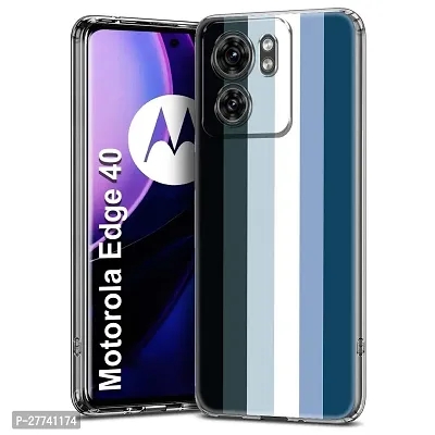 Memia Shock Proof Protective Soft Transparent Printed Back Case Cover for Motorola Edge 40