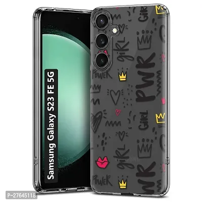 Memia Back Cover for Samsung Galaxy S23 FE 5G Designer | Printed|Transparent |Flexible| Silicon-thumb0