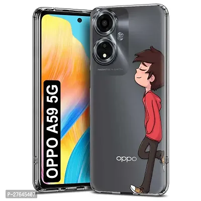 Memia Back Cover for Oppo A59 5G  Designer | Printed|Transparent |Flexible| Silicon Back Case for Oppo A59 5G-thumb0