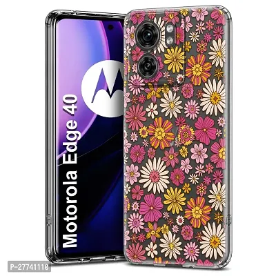 Memia Shock Proof Protective Soft Transparent Printed Back Case Cover for Motorola Edge 40-thumb0