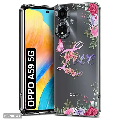 Memia Back Cover for Oppo A59 5G Designer | Printed|Transparent |Flexible| Silicon-thumb0