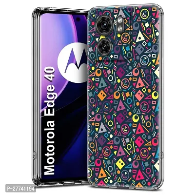 Memia Printed Soft Back Cover Case for Motorola Edge 40 /Designer Transparent Back Cover for Motorola Edge 40