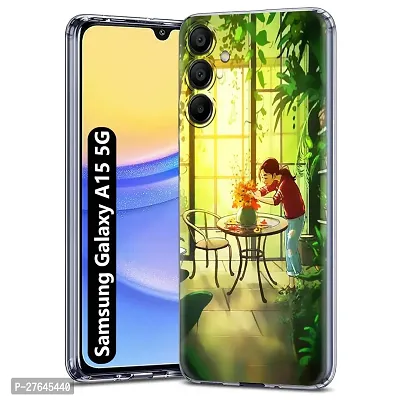 Memia Printed Soft Back Cover Case for Samsung Galaxy A15 5G /Designer Transparent Back Cover for Samsung Galaxy A15 5G-thumb0