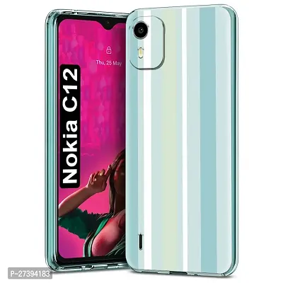 Memia Back Cover for Nokia C12 Designer | Printed|Transparent |Flexible| Silicon