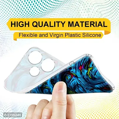 Memia Shock Proof Protective Soft Transparent Printed Back Case Cover for Redmi 12 5G-thumb2