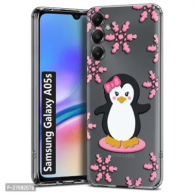 Memia Shockproof Printed Back Cover Case for Samsung Galaxy A05s (Transparent)