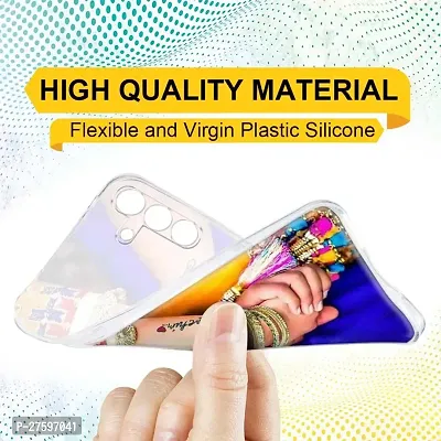 Memia Shock Proof Protective Soft Transparent Printed Back Case Cover for Samsung Galaxy M13 4G-thumb2