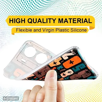 Memia Shockproof Printed Back Cover Case for iQOO Z7S 5G (Transparent)-thumb2