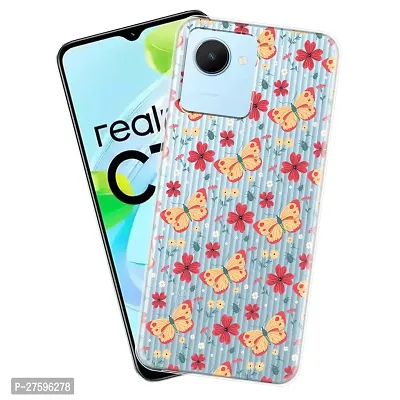 Memia Back Cover for realme C30  Designer | Printed|Transparent |Flexible| Silicon Back Case for realme C30