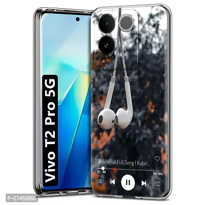 Memia Shockproof Printed Back Cover Case for Vivo T2 Pro 5G (Transparent)-thumb0