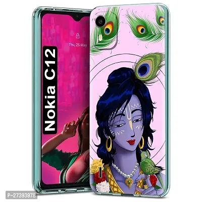 Memia Printed Soft Back Cover Case for Nokia C12 /Designer Transparent Back Cover for Nokia C12