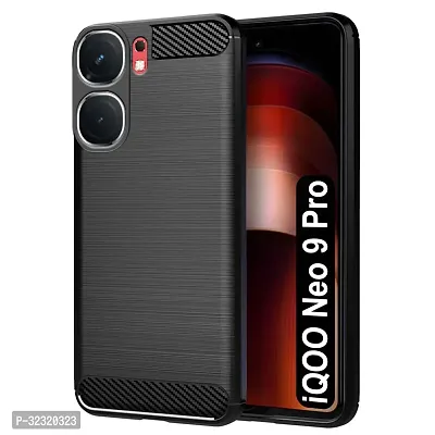 Memia Back Cover for iQOO Neo 9 Pro 5G | Hybrid Protection Shockproof | Anti-Slip Grip | Rubber TPU Stylish Back Cover for iQOO Neo9 Pro 5G (Black)