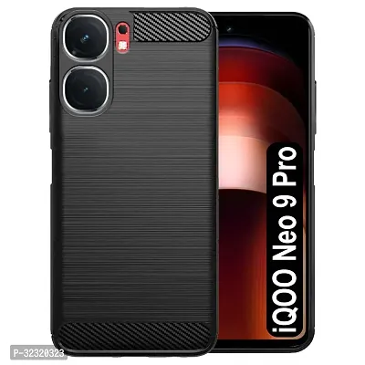 Memia Back Cover for iQOO Neo 9 Pro 5G | Hybrid Protection Shockproof | Anti-Slip Grip | Rubber TPU Stylish Back Cover for iQOO Neo9 Pro 5G (Black)-thumb2