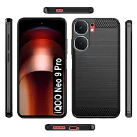 Memia Back Cover for iQOO Neo 9 Pro 5G | Hybrid Protection Shockproof | Anti-Slip Grip | Rubber TPU Stylish Back Cover for iQOO Neo9 Pro 5G (Black)-thumb2