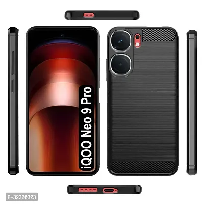 Memia Back Cover for iQOO Neo 9 Pro 5G | Hybrid Protection Shockproof | Anti-Slip Grip | Rubber TPU Stylish Back Cover for iQOO Neo9 Pro 5G (Black)-thumb3