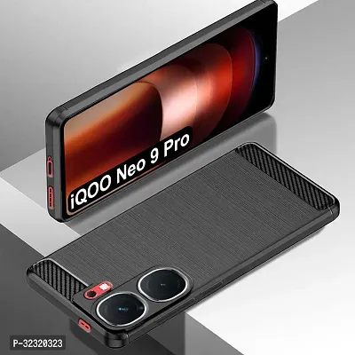 Memia Back Cover for iQOO Neo 9 Pro 5G | Hybrid Protection Shockproof | Anti-Slip Grip | Rubber TPU Stylish Back Cover for iQOO Neo9 Pro 5G (Black)-thumb4