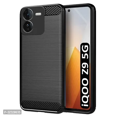 Memia Back Cover Case for iQOO Z9 5G | Rugged Armor Hybrid Protection Shockproof Bumper | Ultimate Rubber Stylish Back Case Cover for iQOO Z9 5G (Black)