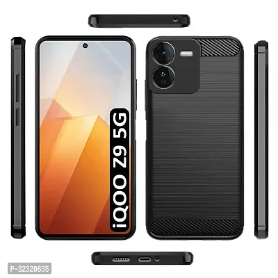 Memia Back Cover Case for iQOO Z9 5G | Rugged Armor Hybrid Protection Shockproof Bumper | Ultimate Rubber Stylish Back Case Cover for iQOO Z9 5G (Black)-thumb3