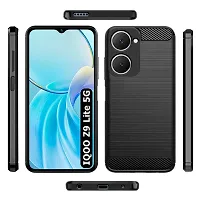 Memia Back Cover for iQOO Z9 Lite 5G | Hybrid Protection Shockproof | Anti-Slip Grip | Rubber TPU Stylish Back Case for iQOO Z9 Lite 5G (Black)-thumb4