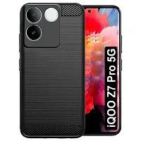 Memia Back Cover Case for iQOO Z7 Pro 5G | Rugged Armor Hybrid Protection Shockproof Bumper | Ultimate Rubber TPU Stylish Back Cover for iQOO Z7 Pro 5G  (Black)-thumb2