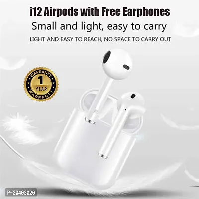 i12 Bluetooth Buds with Free Vi_vo Earphone-thumb2