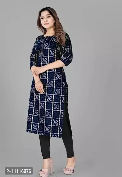 Stylish Rayon Printed Kurta For Women-thumb0