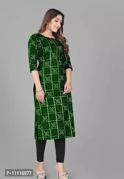 Stylish Rayon Printed Kurta For Women-thumb0