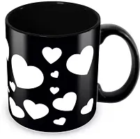 ull Black Be Mine Printed Tea and Coffee 350 Ml Ceramic for Couples Ceramic Coffee Mug  (350 ml)-thumb2