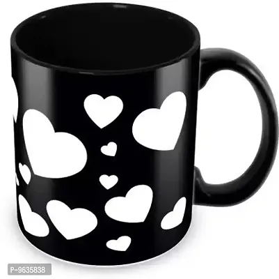 ull Black Be Mine Printed Tea and Coffee 350 Ml Ceramic for Couples Ceramic Coffee Mug  (350 ml)-thumb3